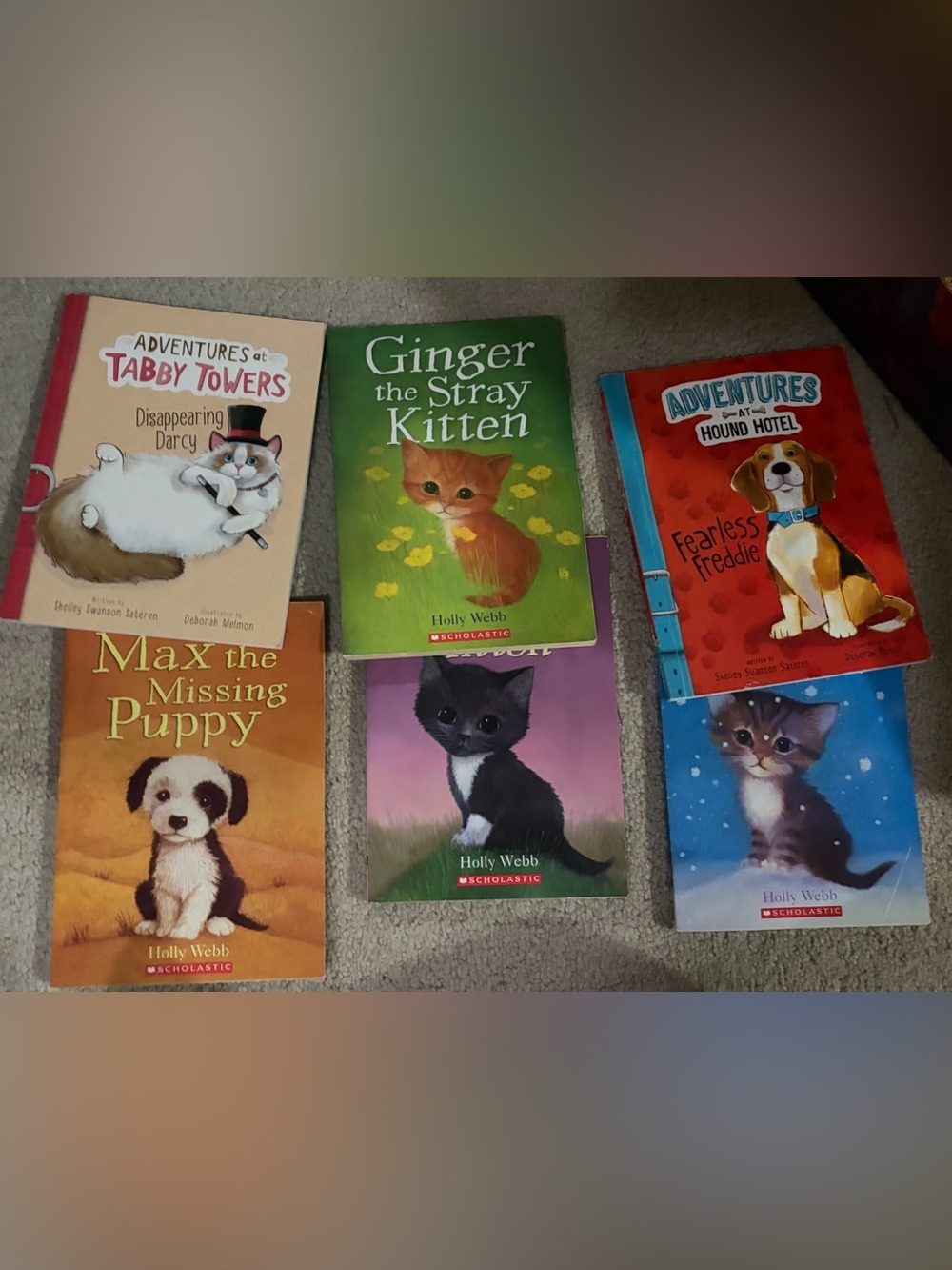 Puppies & kittens kid chapter books lot of 6